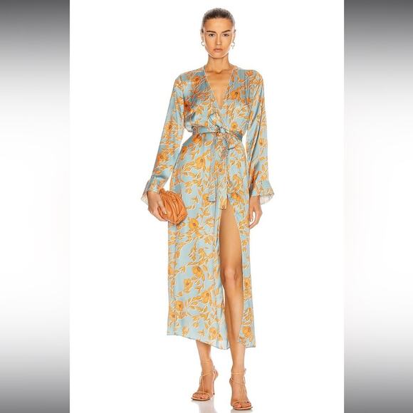 Alexis Botana Maxi Slit Dress in Winter Garden Sz Small - Picture 1 of 9